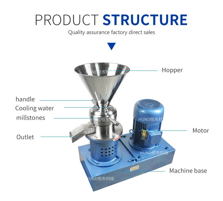 Food Machinery Commercial Vertical Peanut Butter Making Machine Colloid Mill